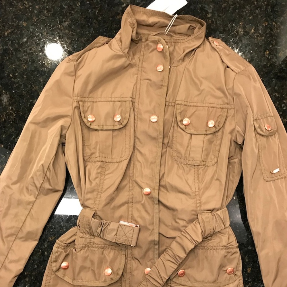 NWT Esprit Women Utility Jacket Brown/Khaki Sz 6